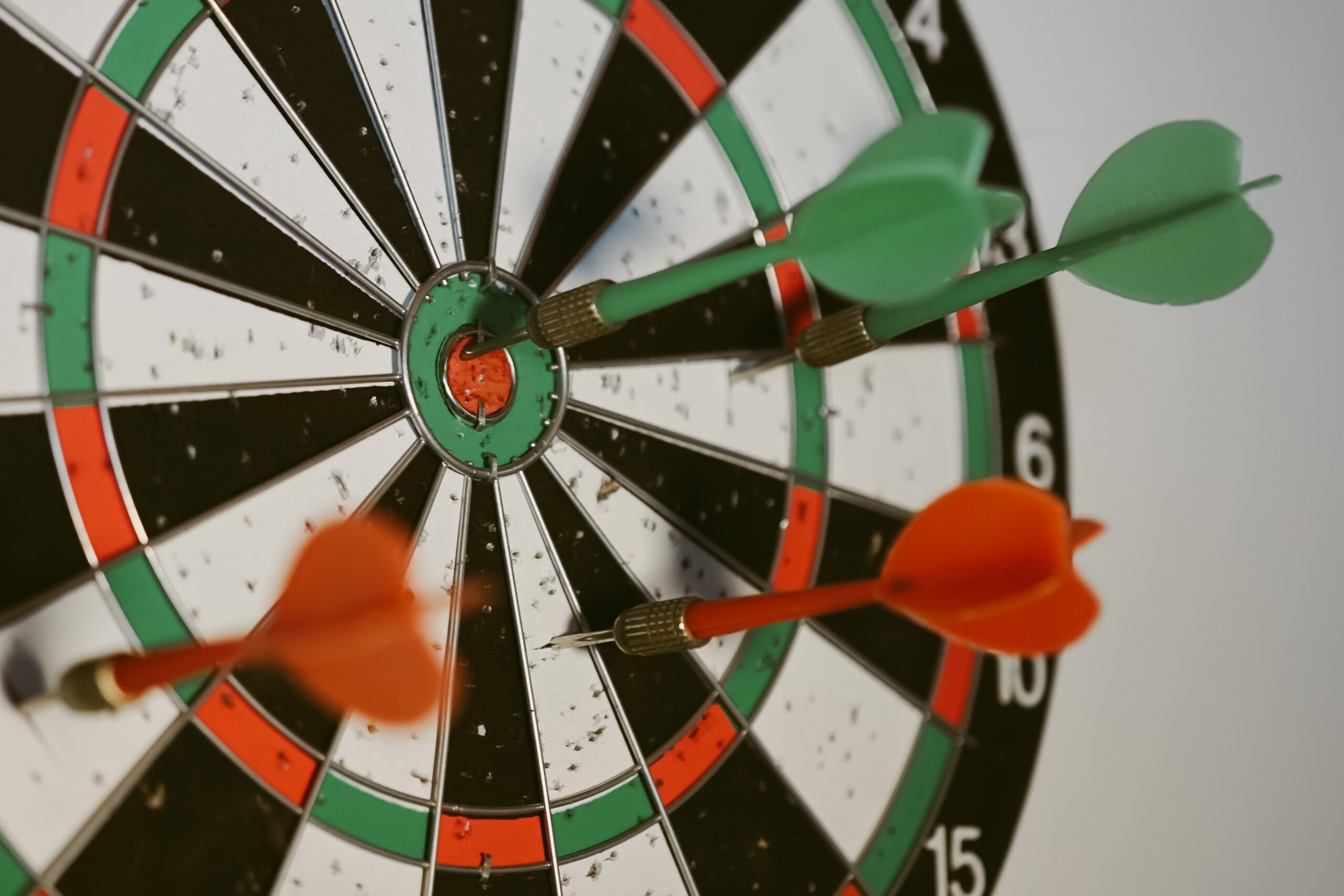 dart board with bullseye